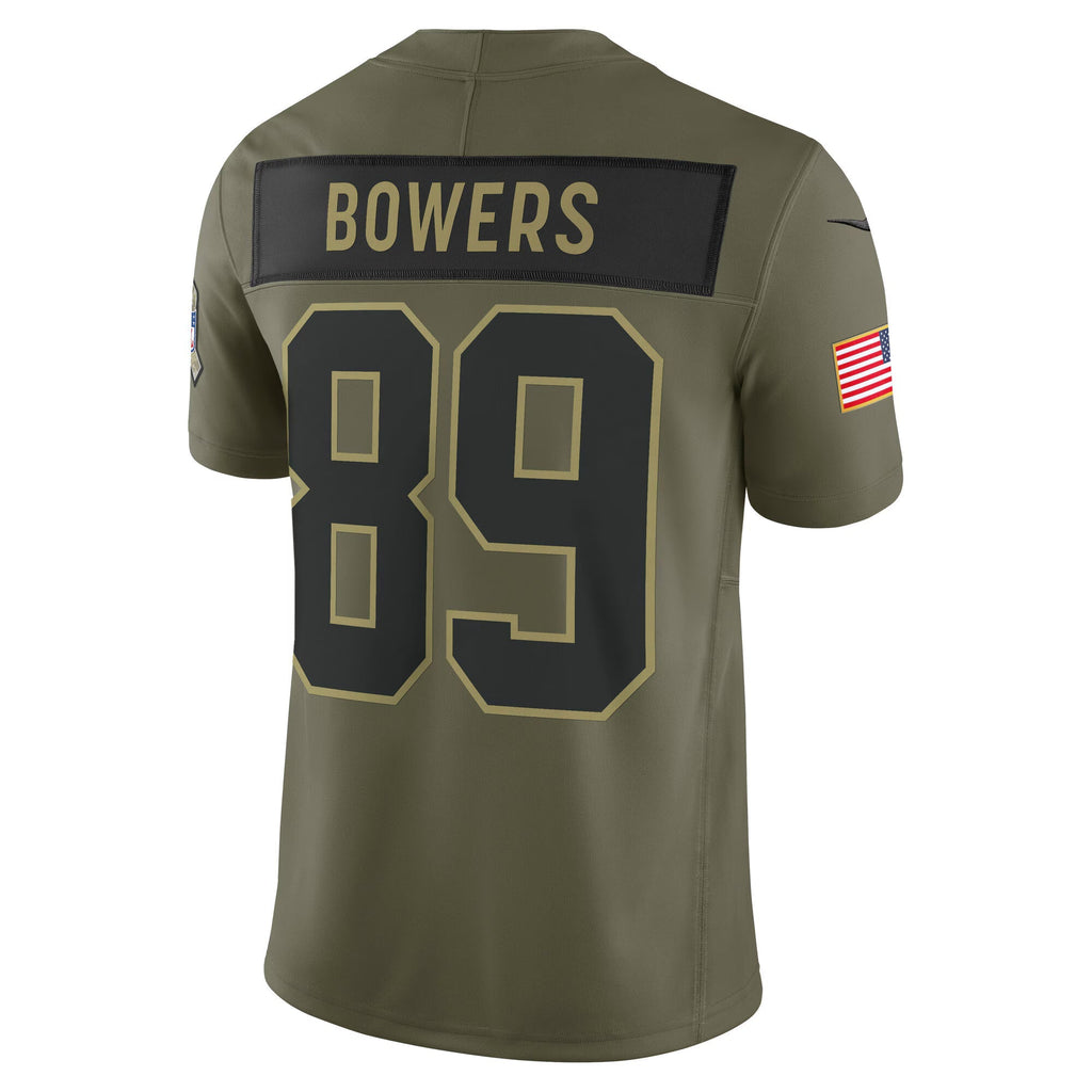 Las Vegas Raiders Brock Bowers Olive 2025 Salute to Service Limited Jersey