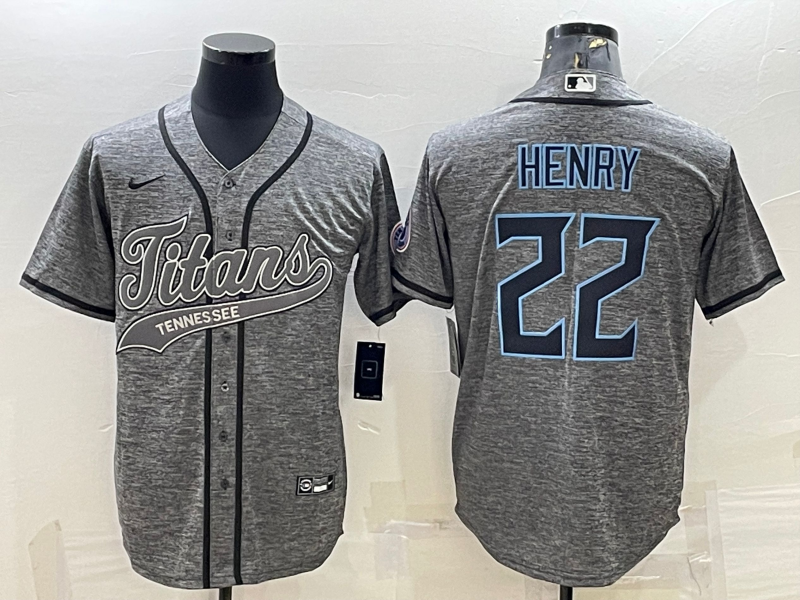 Men's Tennessee Titans Derrick Henry #22 Gray Player jersey