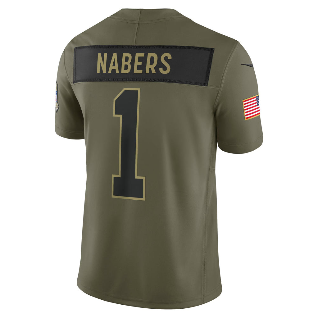 New York Giants Malik Nabers Olive 2025 Salute to Service Limited Jersey