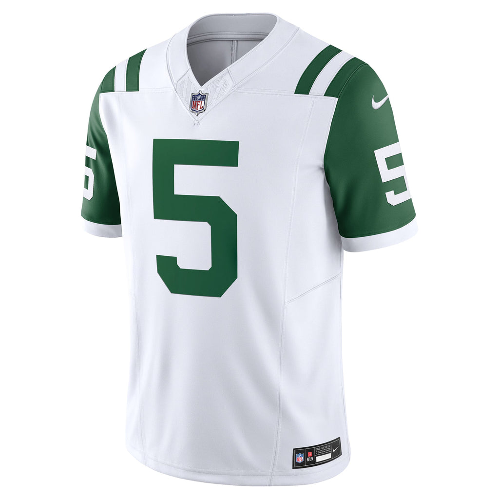 New York Jets Garrett Wilson White Classic Alternate Vapor F.U.S.E. Limited Jersey