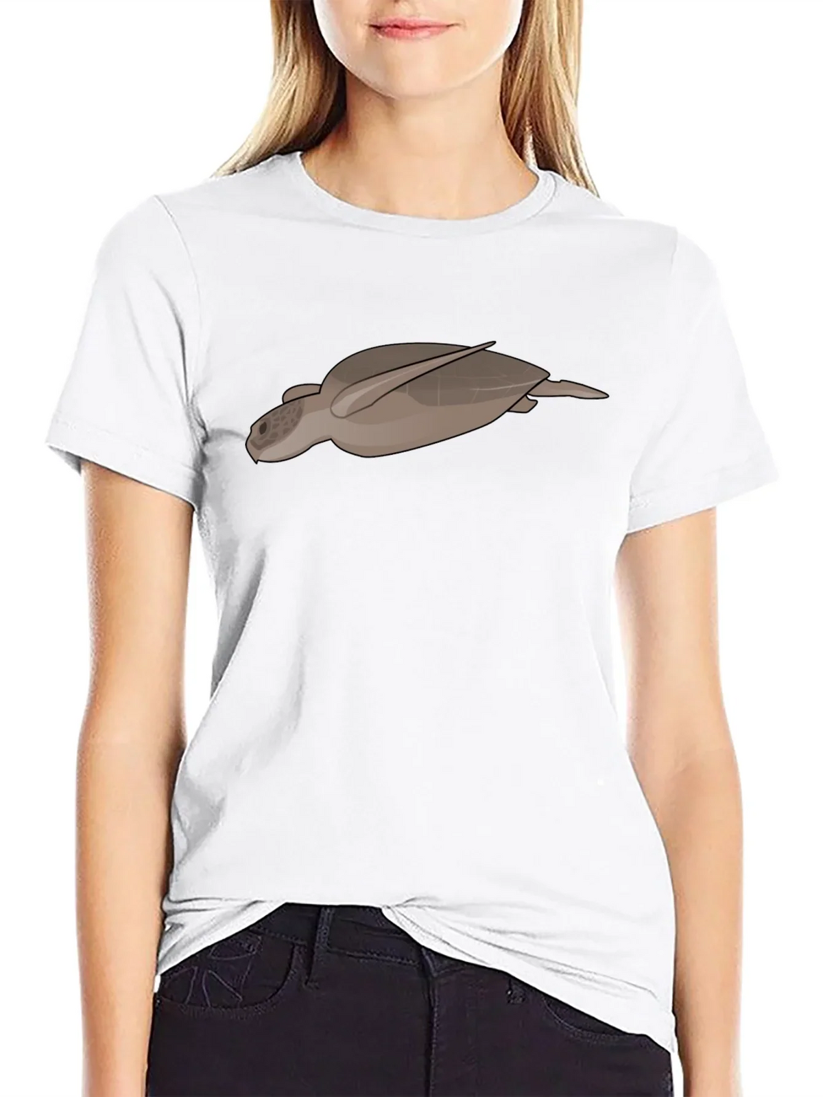 Sea Turtle Graphic Tee - Black Casual T-Shirt