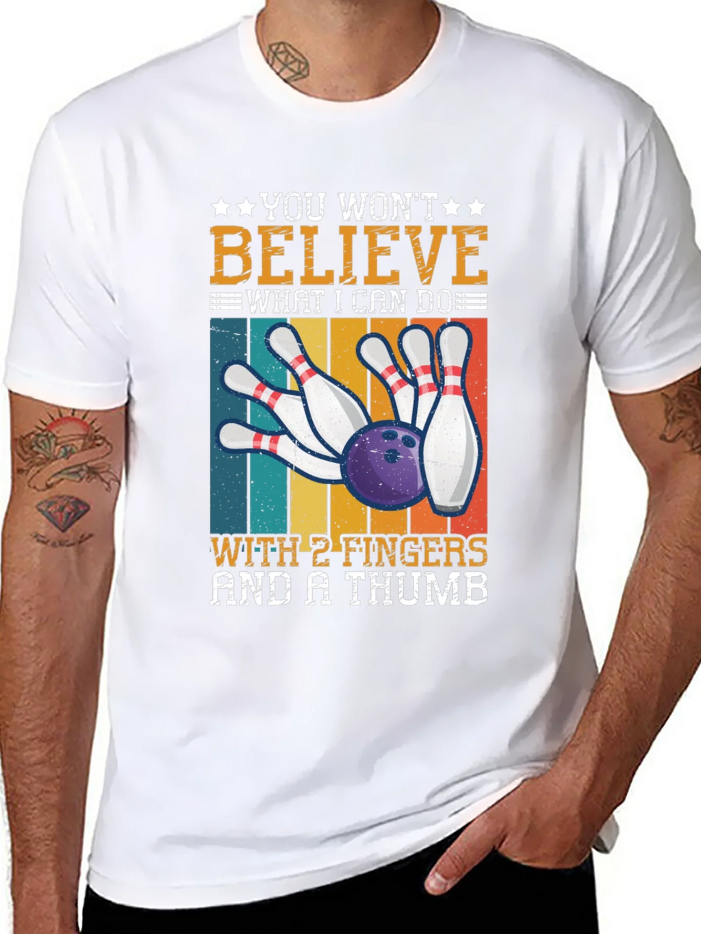 Bowling with 2 Fingers & A Thumb T-Shirt