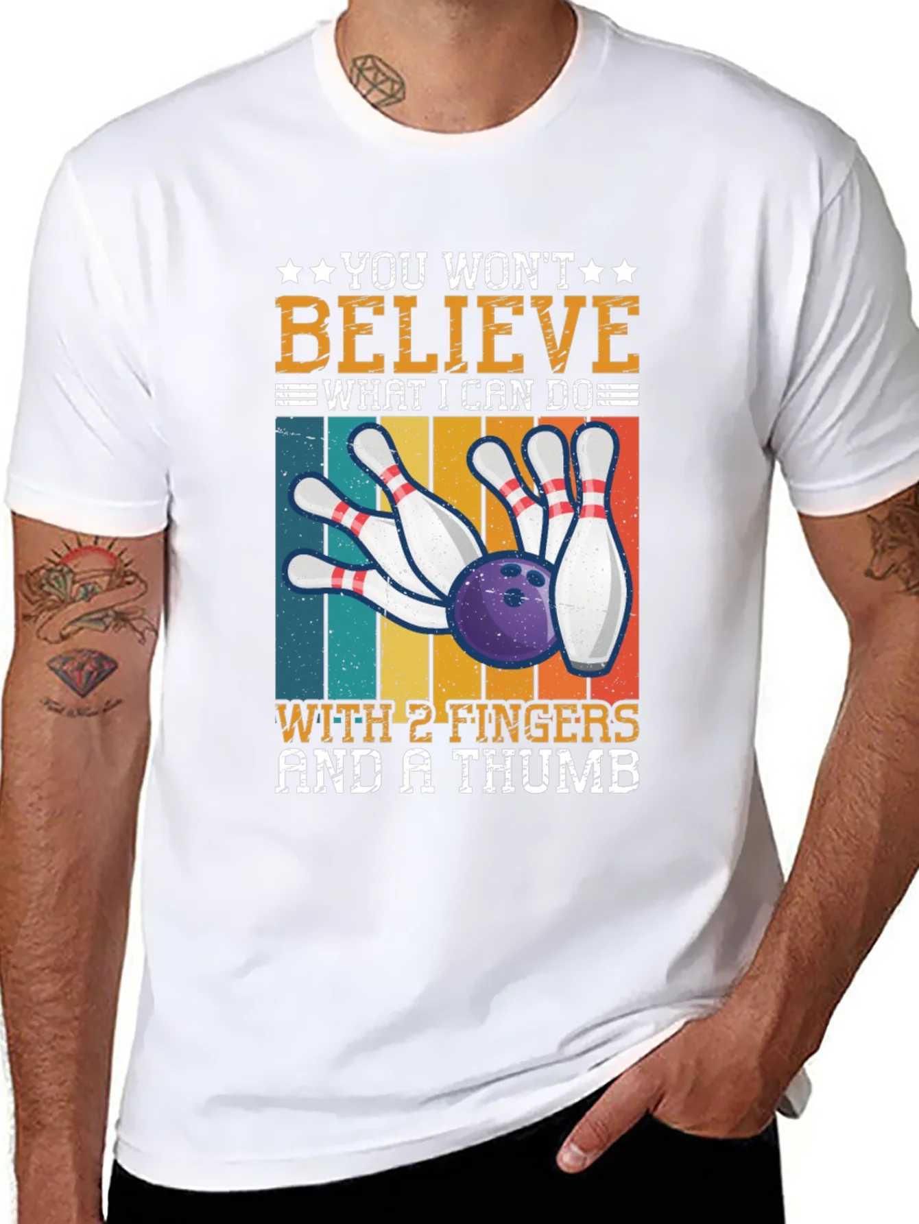 Bowling with 2 Fingers & A Thumb T-Shirt