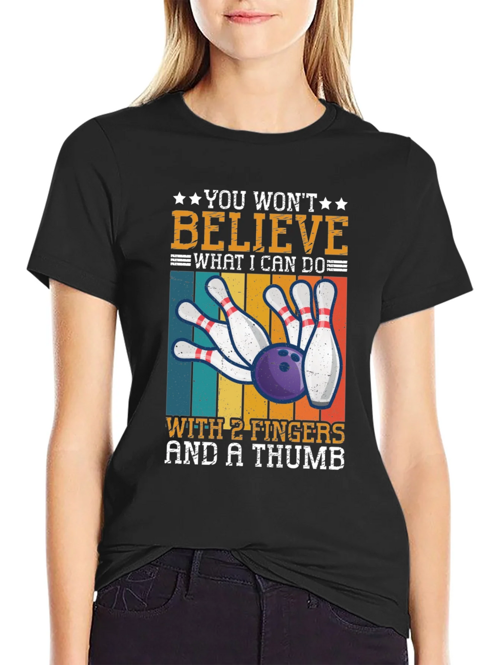 Bowling with 2 Fingers & A Thumb T-Shirt