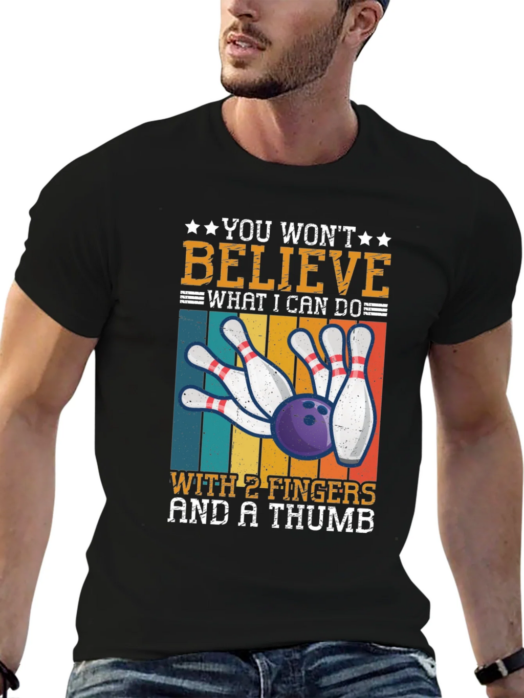 Bowling with 2 Fingers & A Thumb T-Shirt