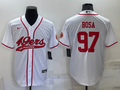 Men's San Francisco 49ers Nick Bosa #97 White Game jersey Joint Edition