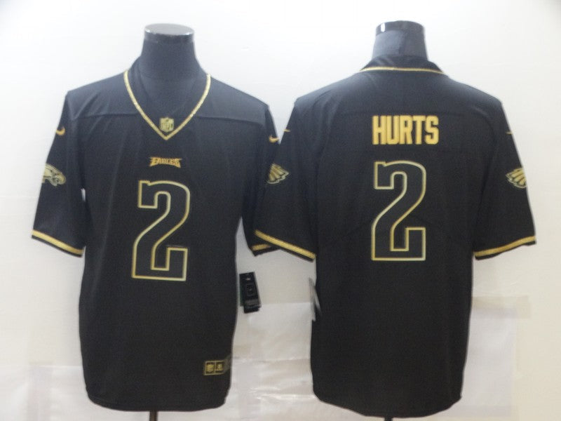 Men's Philadelphia Eagles Jalen Hurts #2 Black Game Player jersey