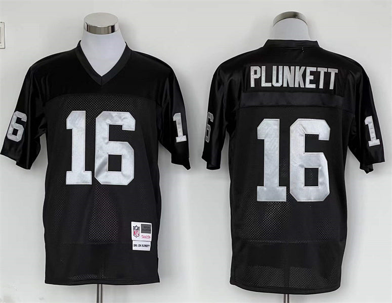 Men's Oakland Raiders Jim Plunkett Black Legacy Replica Jersey1