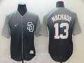 Men's San Diego Padres Manny Machado #13 Grey White Gradient Stitched jersey