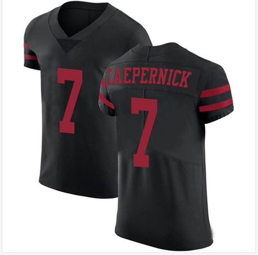 SF. 49ers #7 Colin Kaepernick Alternate Jersey - black Stitched American Football Jersey