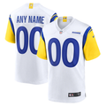 Custom Los Angeles Rams White Alternate jersey