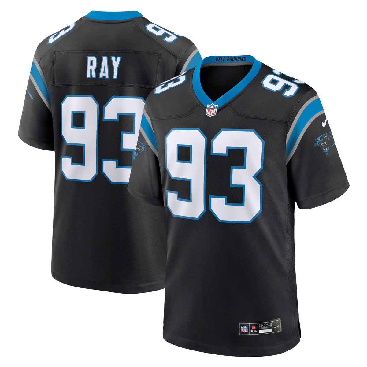 Carolina Panthers LaBryan Ray Black Team Game Jersey