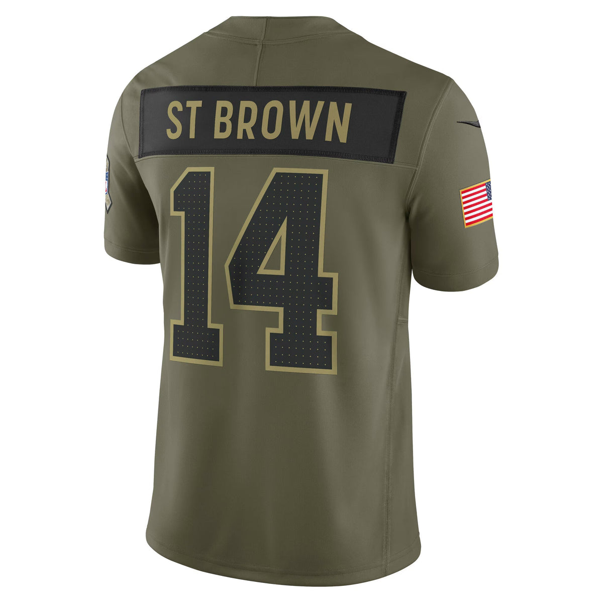 Detroit Lions Amon-Ra St. Brown Olive 2025 Salute to Service Limited Jersey