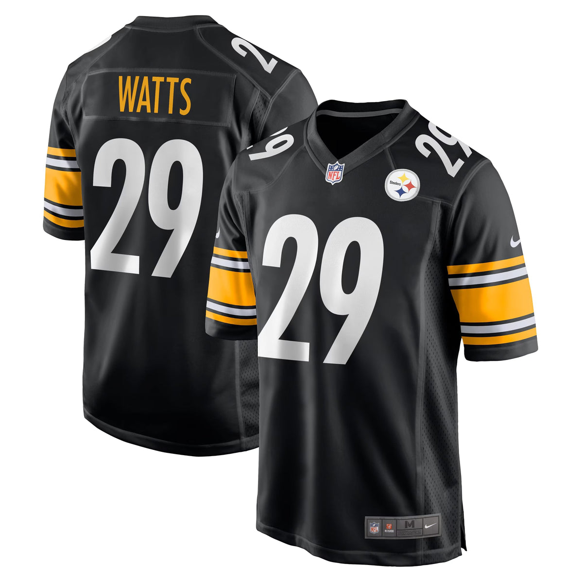 Pittsburgh Steelers Ryan Watts Black Game Jersey