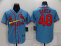 Men's St. Louis Cardinals Harrison Bader #48 Blue Replica Baseball jersey