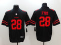 Men's San Francisco 49ers Carlos Hyde #28 Black Game jersey