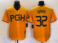 Men's Pittsburgh Pirates Henry Davis #32 Gold 2023 City Connect Replica Player Jersey1