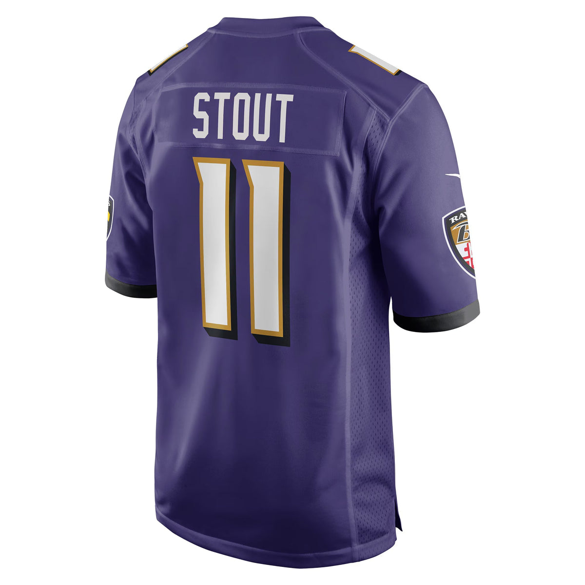 Baltimore Ravens Jordan Stout Purple Player Game Jersey