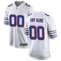 Buffalo Bills White Alternate Custom Game Jersey