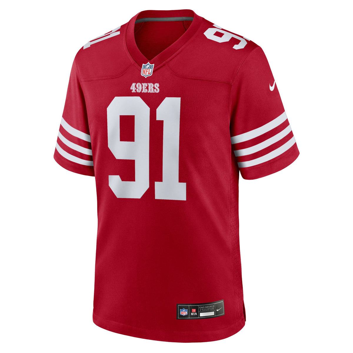 San Francisco 49ers Sam Okuayinonu Scarlet Team Game Jersey