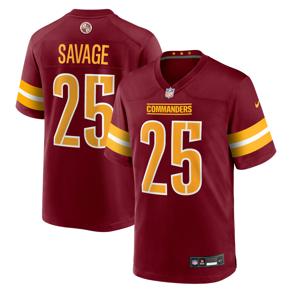 Washington Commanders Darnell Savage Burgundy Team Game Jersey