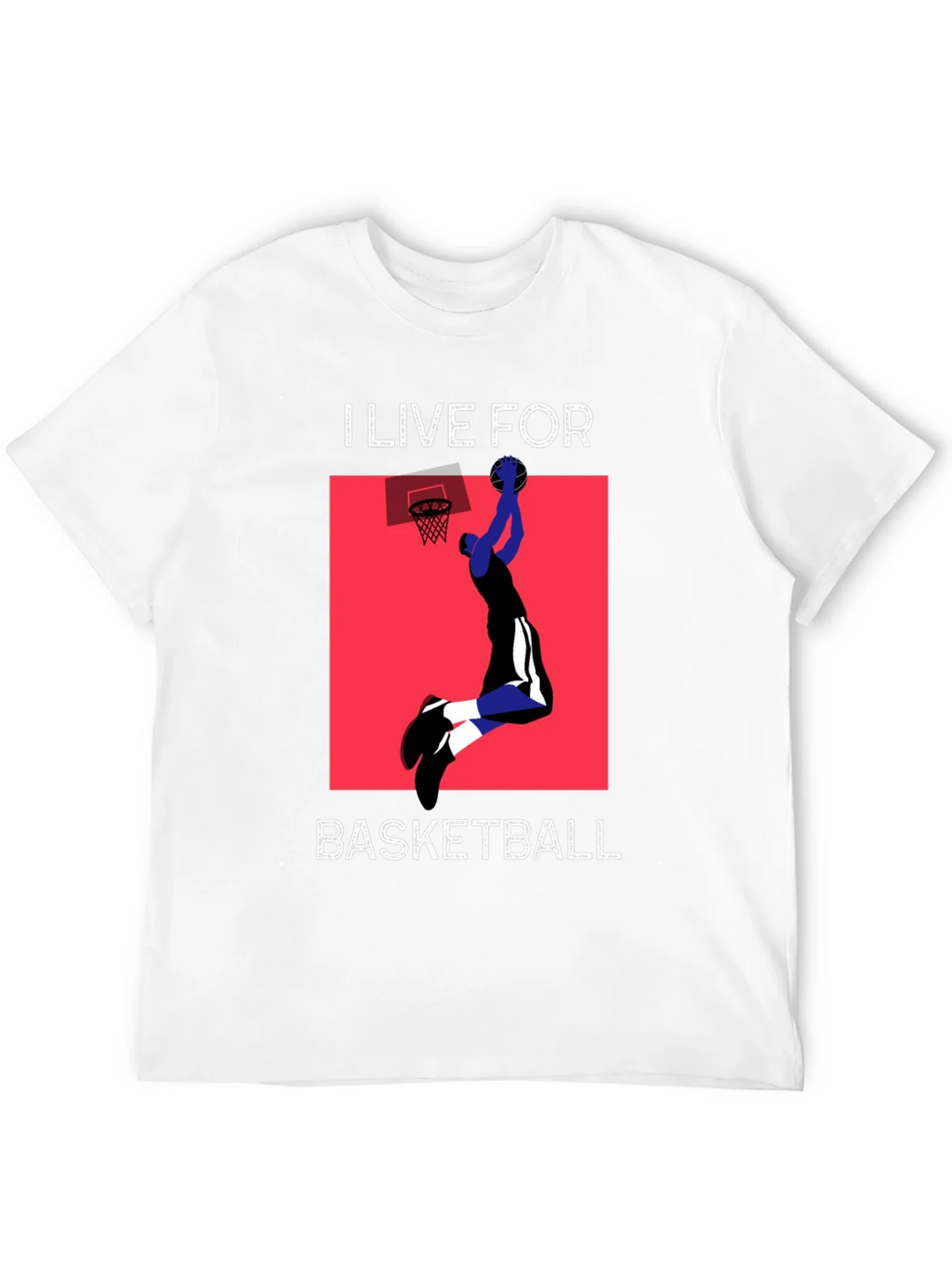 I Live For Basketball Black Graphic Tee