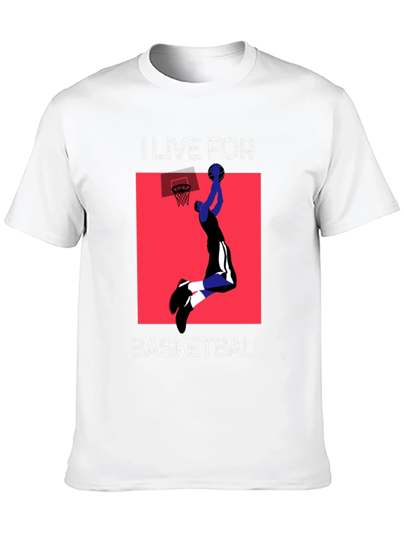 I Live For Basketball Black Graphic Tee