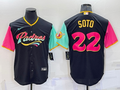 Men's San Diego Padres Juan Soto #22 Black Stitched jersey
