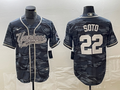 Men's New York Yankees Juan Soto #22 Grey Camouflage Player Jersey1 Joint Edition