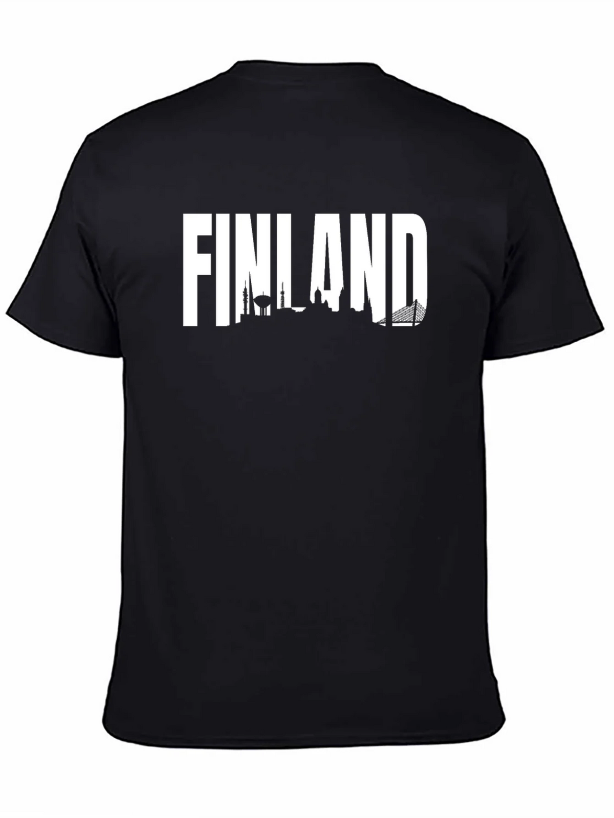Finland Skyline Graphic Tee - Black
