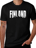 Finland Skyline Graphic Tee - Black
