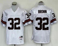 Men's Cleveland Browns Jim Brown White Legacy Replica Jersey1