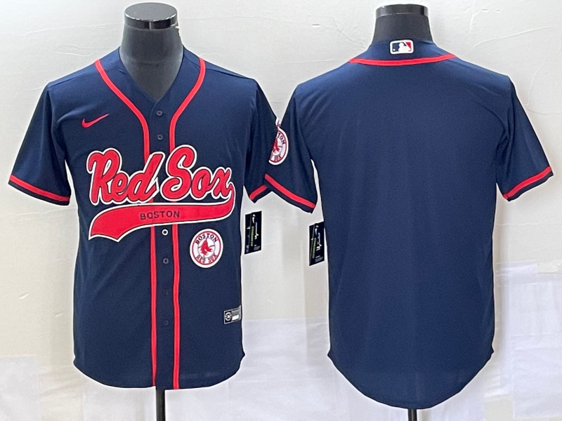 Men's Boston Red Sox Navy Blank jersey