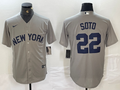 Men's New York Yankees Juan Soto #22 Gray Limited Game Jersey1