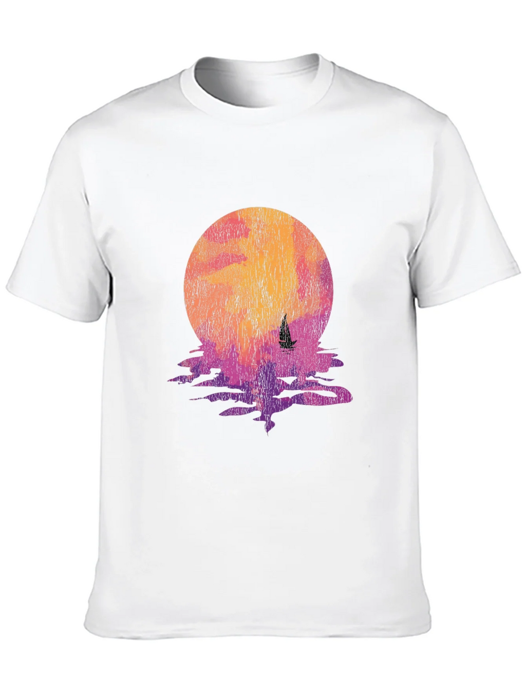 Sunset Sail Graphic Tee - Retro Style