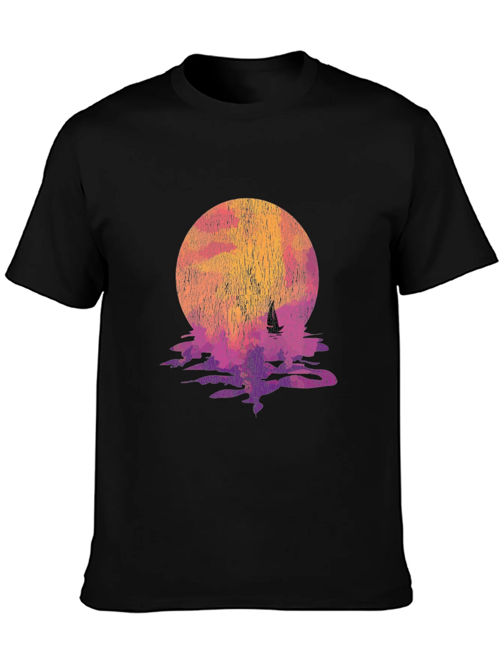 Sunset Sail Graphic Tee - Retro Style