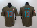 Men's Miami Dolphins Dan Marino #13 Brown Authentic Game Jersey1