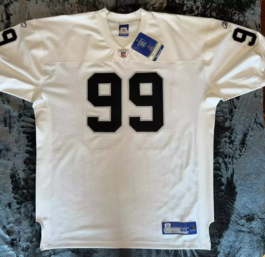 Men's Oakland Raiders Warren Sapp White Legacy Replica jersey