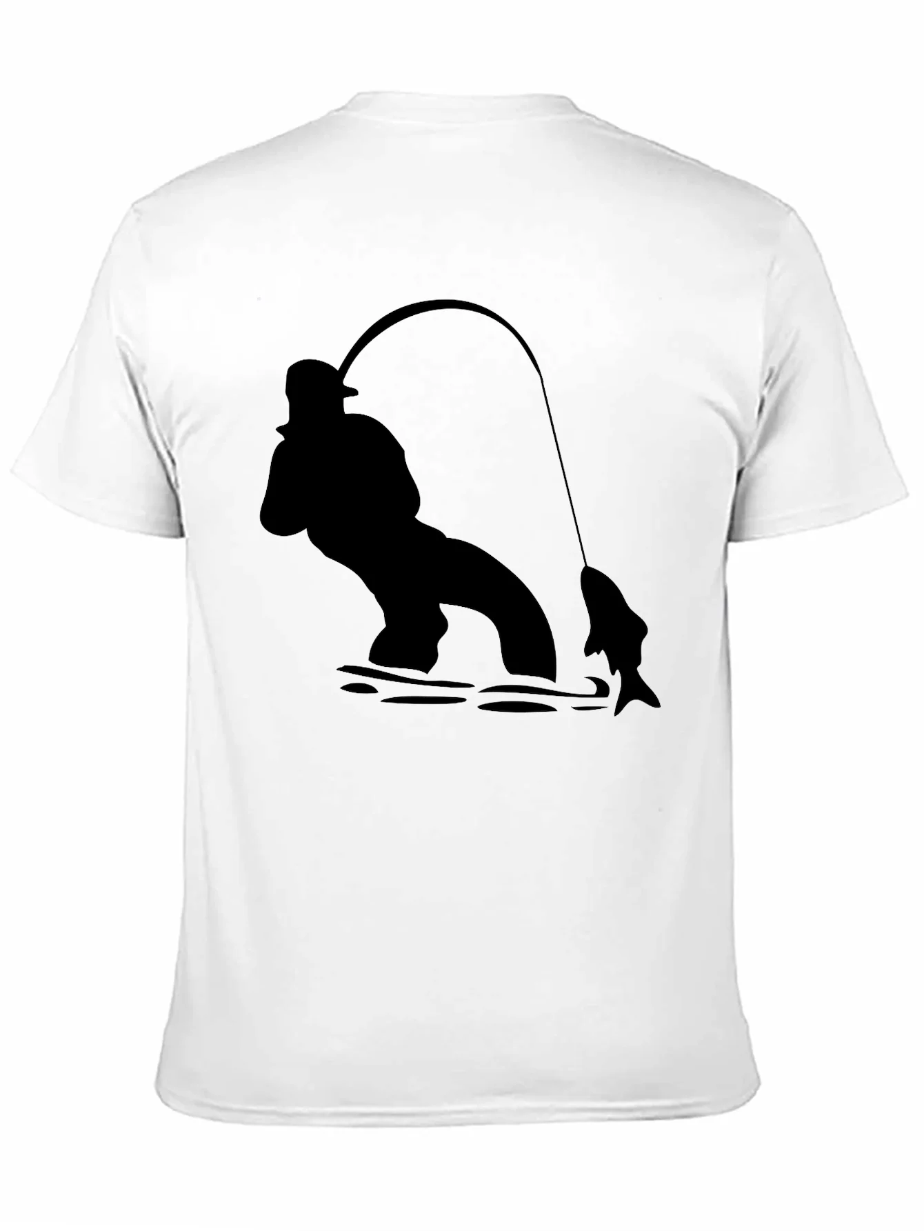 Fisherman Graphic Black T-Shirt