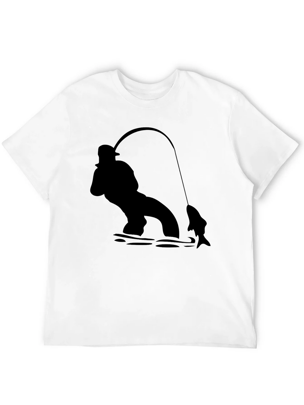 Fisherman Graphic Black T-Shirt