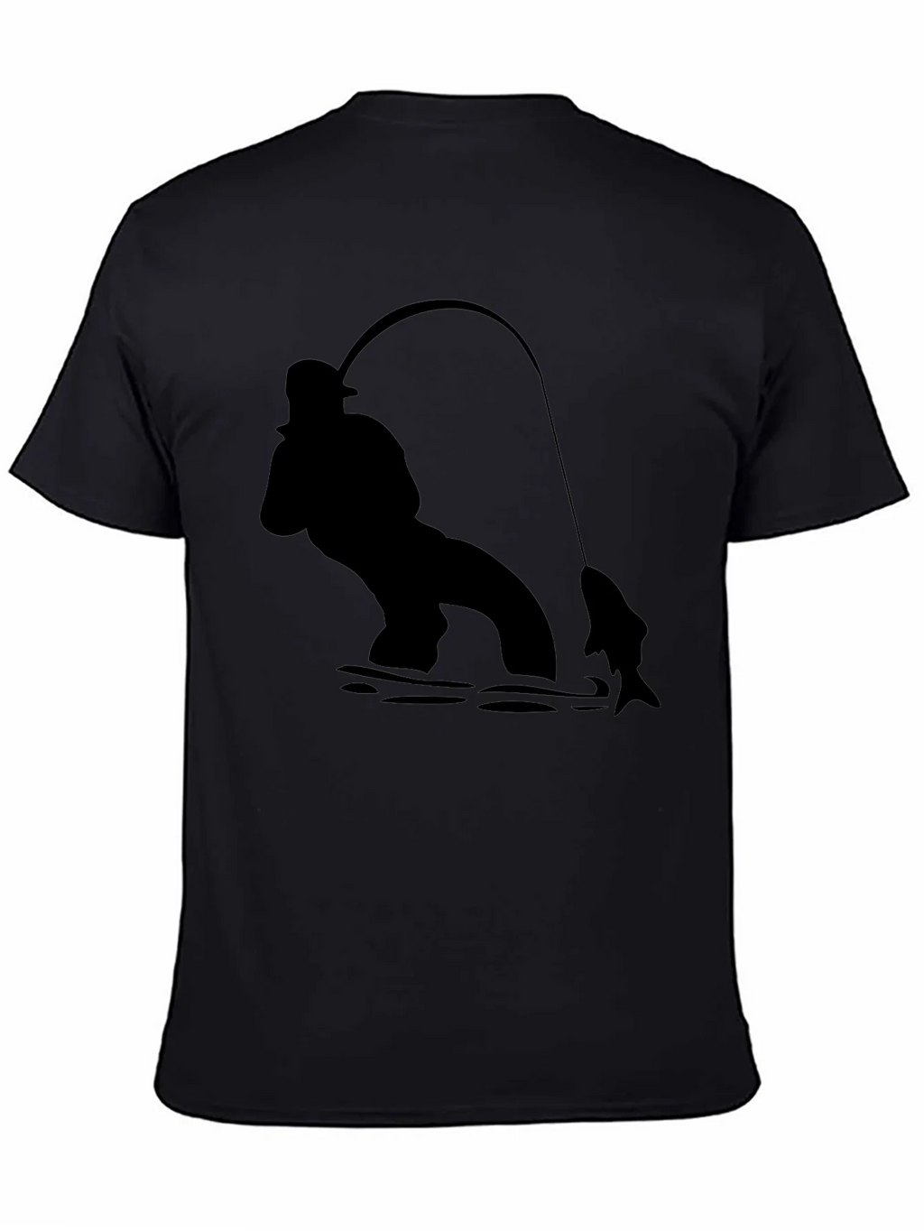 Fisherman Graphic Black T-Shirt