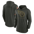 Men's Tennessee Titans Nike Forest Green 2025 Salute to Service Sideline Dri-FIT Lightweight Hooded Pullover