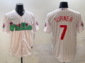 Men's Philadelphia Phillies Trea Turner #7 White Replica Team Jersey1