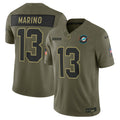 Miami Dolphins Dan Marino Olive 2025 Salute to Service Retired Limited Jersey