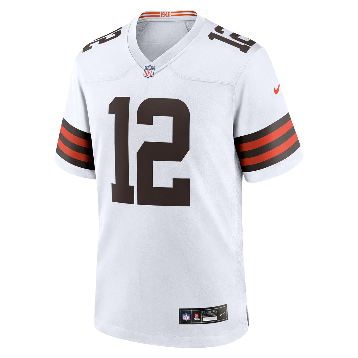 Cleveland Browns Shedeur Sanders White 2025 NFL Draft Game Jersey