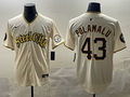 Men's Pittsburgh Steelers Troy Polamalu #43 Cream Team Game Jersey