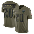 Philadelphia Eagles Brian Dawkins Olive 2025 Salute to Service Retired Limited Jersey