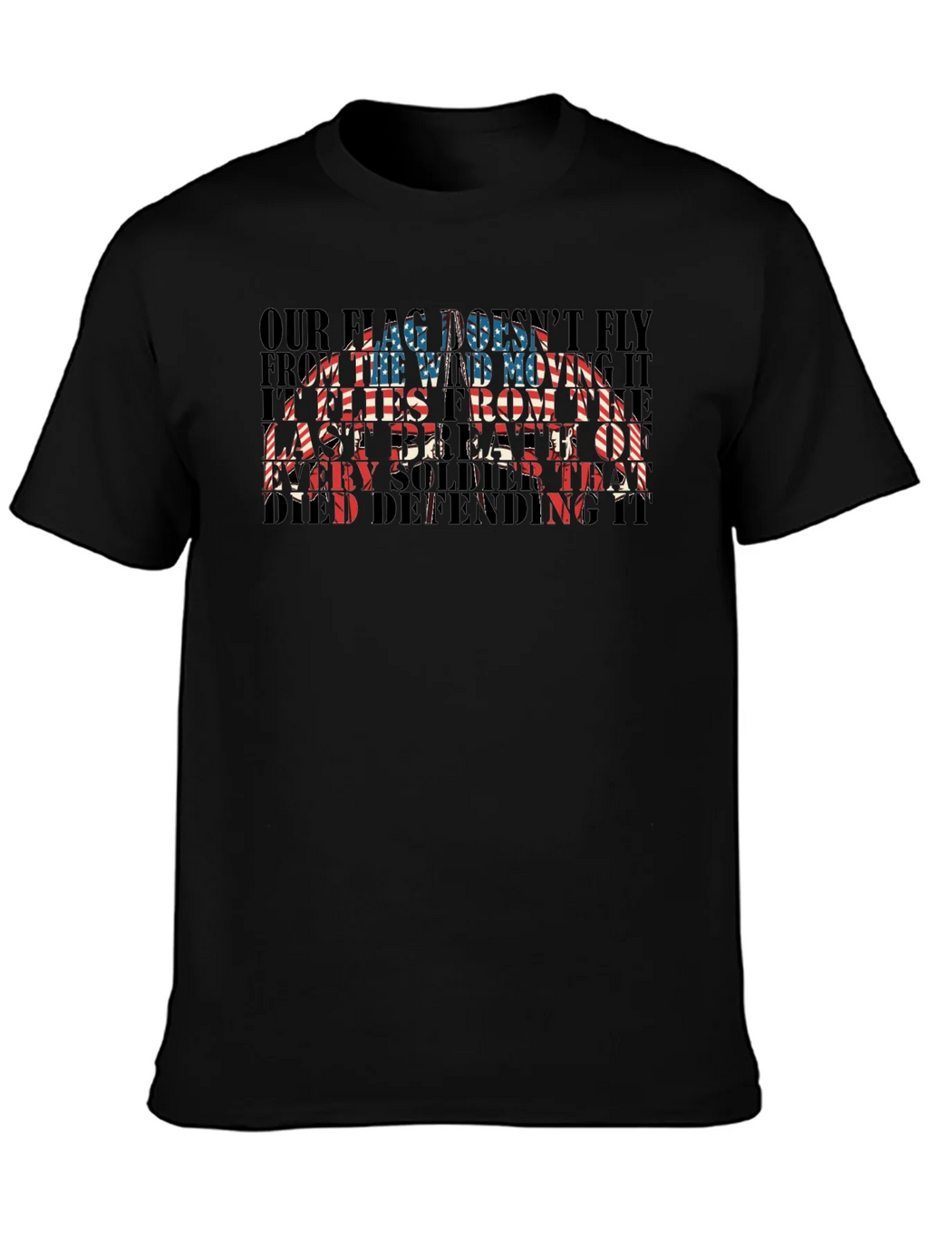 Patriotic US Flag Soldier T-Shirt
