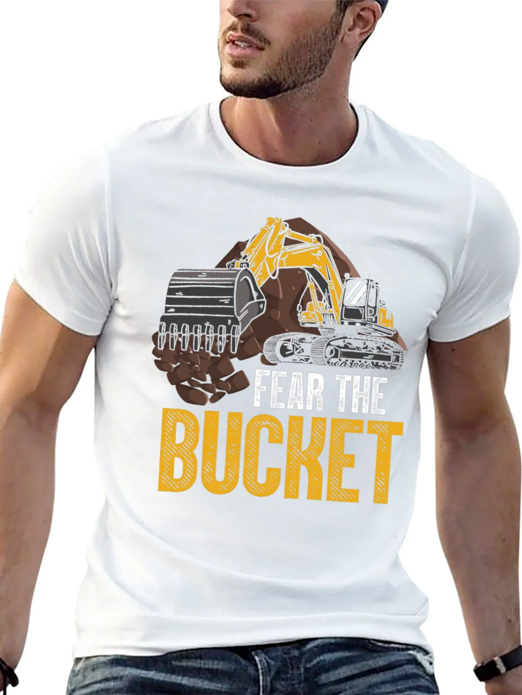 Fear the Bucket T-Shirt Excavator Construction