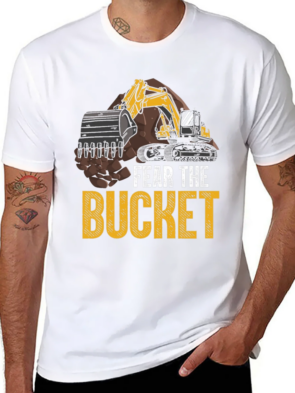 Fear the Bucket T-Shirt Excavator Construction